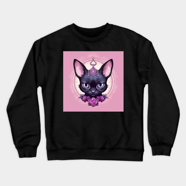 Cute Siamese Kitten Crewneck Sweatshirt by Enchanted Reverie